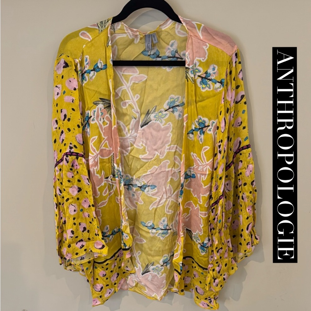 Blank NYC Floral Yellow and Pink Tunic